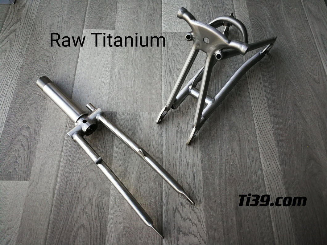Titanium Front &Rear Triangle Fork for 16”Brompton - Ti39 Titanium For Brompton