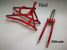 이미지를 갤러리 뷰어에 로드 , Titanium Front &Rear Triangle Fork for 16”Brompton - Ti39 Titanium For Brompton