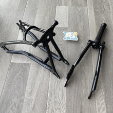Load image into Gallery viewer, Titanium 100mm disk Front & 135mm disk Rear Triangle Fork for 16”Brompton