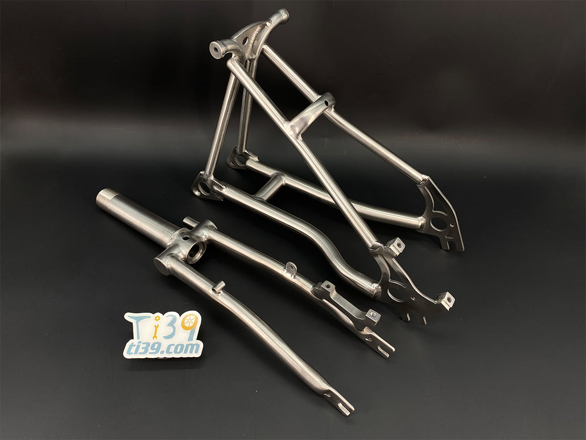 Titanium Brompton Disk Brake 74mm Fork 120mm triangle – Ti39 For