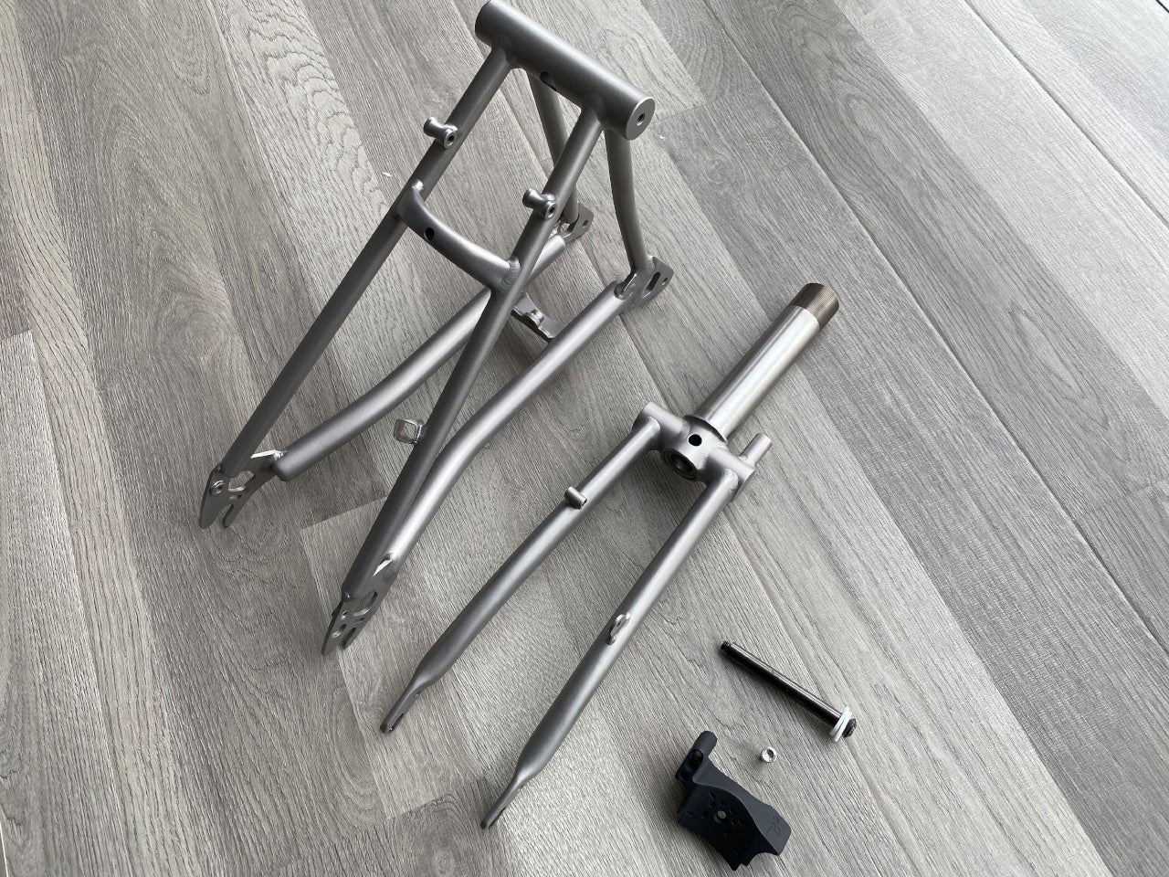 Pline Titanium Front &Rear Triangle Fork for 16”Brompton – Ti39