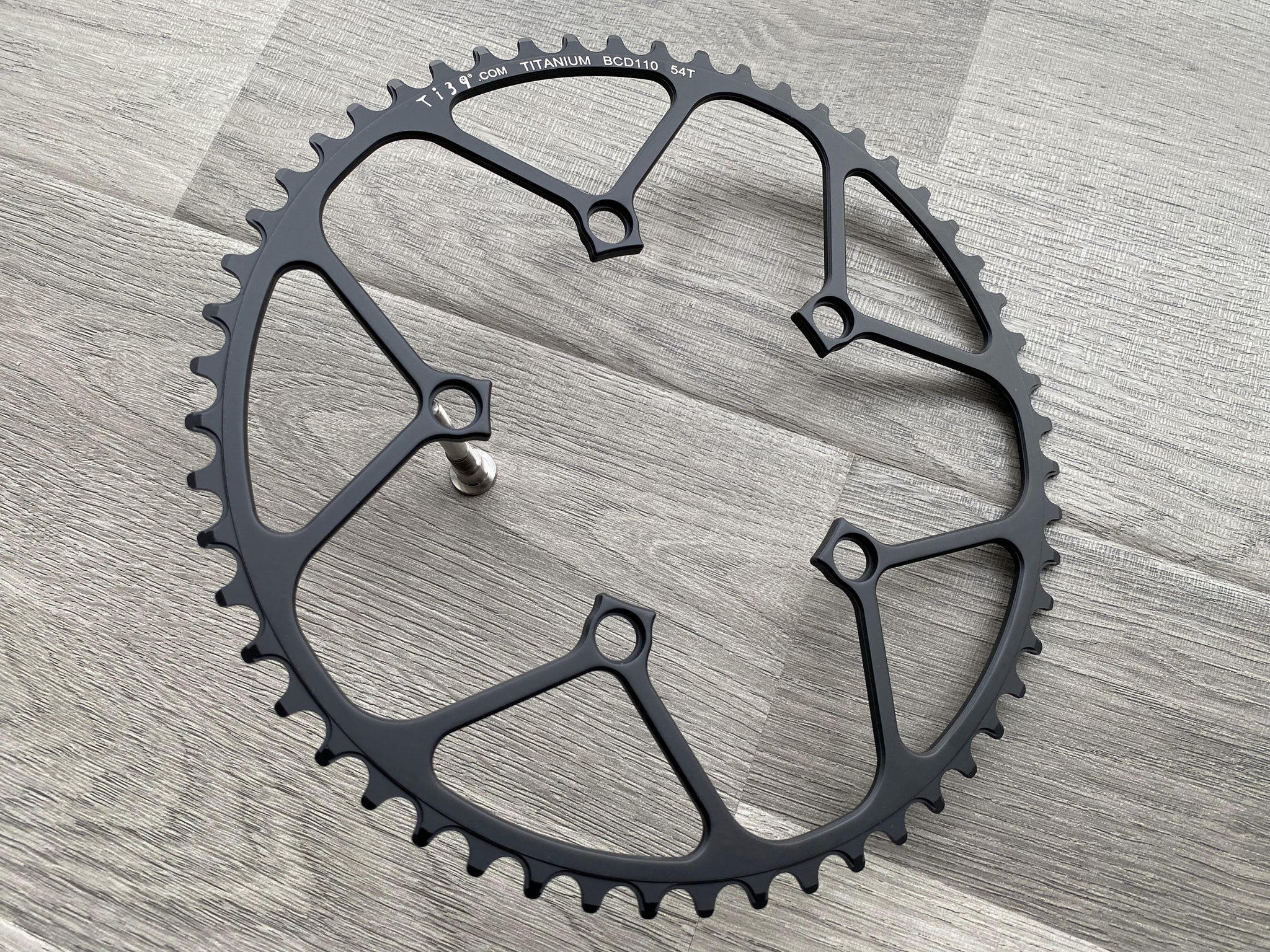 Ti39 Titanium chainrings BCD110 54T positive and negative