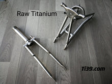 Carica l&#39;immagine nel visualizzatore di Gallery, Titanium Front &amp;Rear Triangle Fork for 16”Brompton - Ti39 Titanium For Brompton
