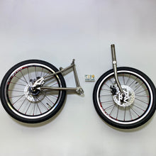 Load image into Gallery viewer, Titanium 74mm disk Front &amp; 120mm disk Rear Triangle Fork for 16”Brompton
